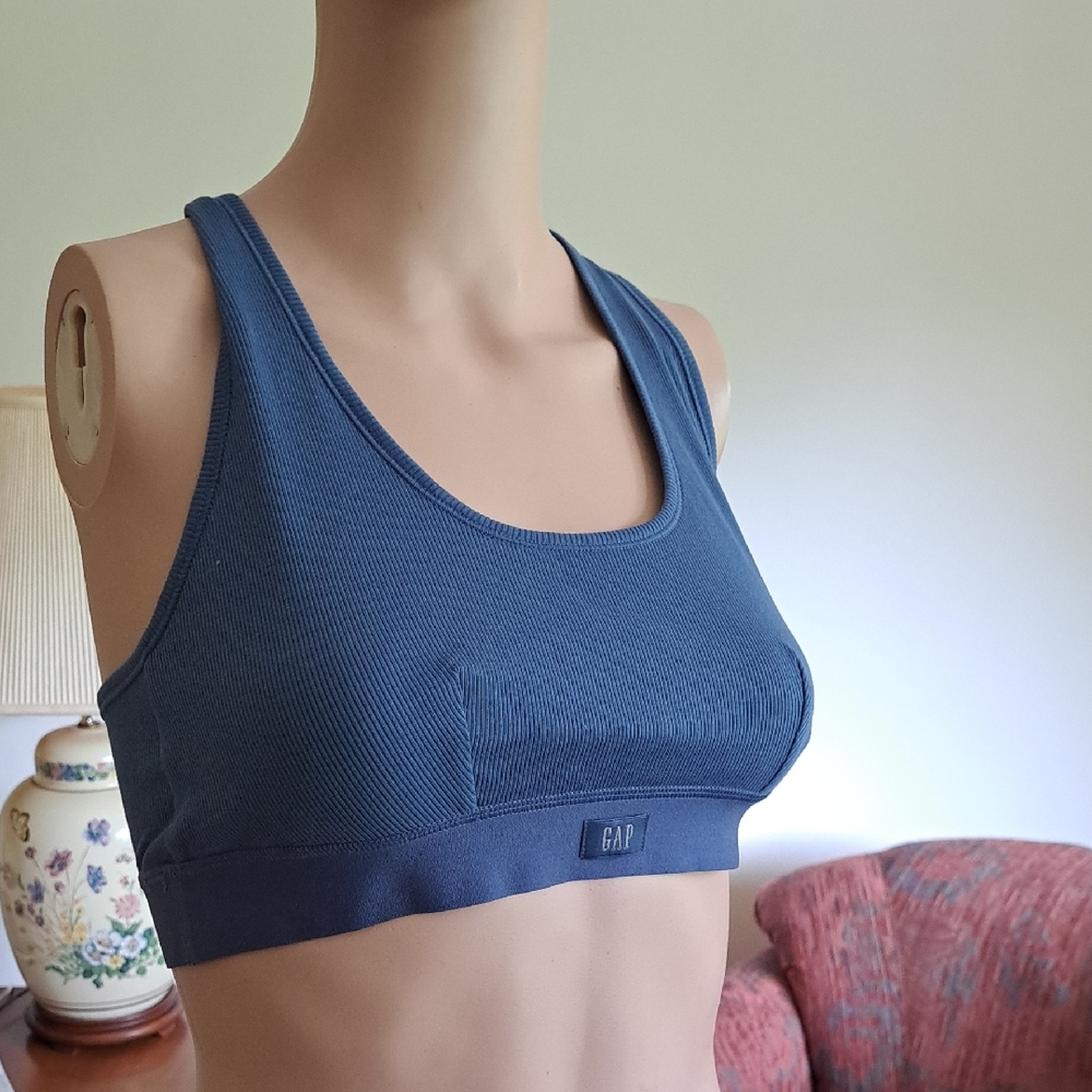 GAP Blue Sports Bra Racer Back  M